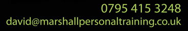image for website page header detailing phone and email address of david marshall - personal trainer based in northampton UK